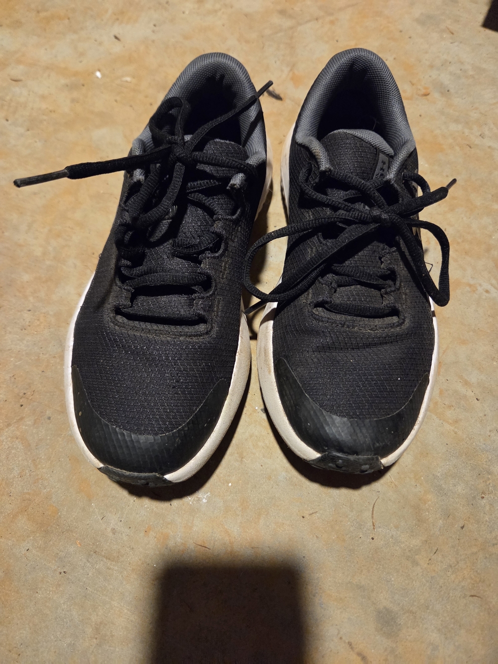 Under Armour Kids Black and White Athletic Sneakers